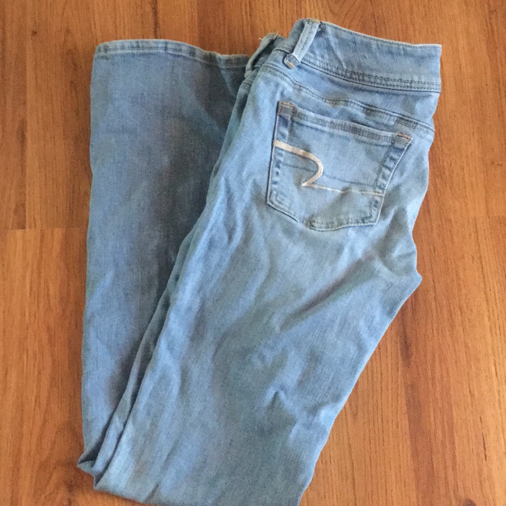 American eagle light washed boot cut jeans